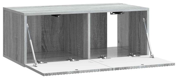 Fali TV szekrény Szürke Sonoma 78,5 x 41 x 30 cm Szerelt Fa