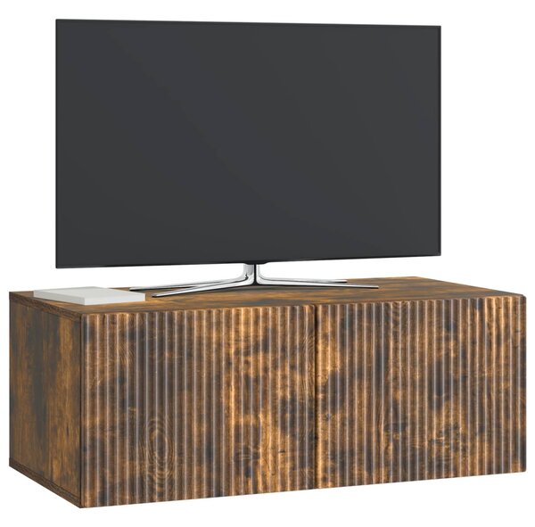 Fali TV szekrény Füstös Tölgy 78,5 x 41 x 30 cm Szerelt Fa