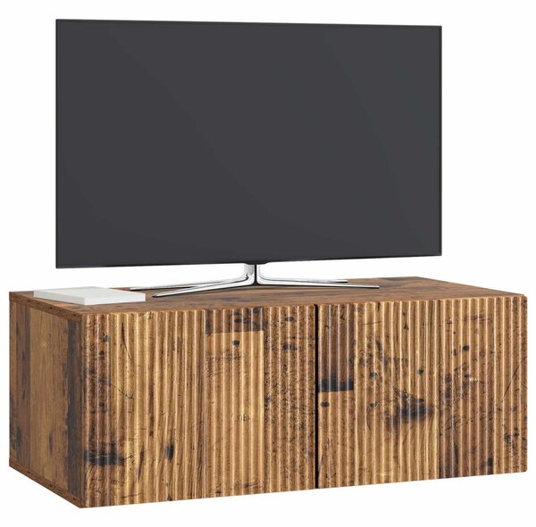 Fali TV szekrény Antik Fa 78,5 x 41 x 30 cm Szerelt Fa