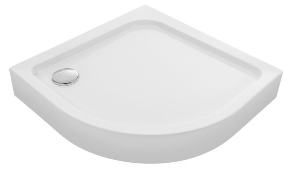 LAVEO DESNA félkör zuhanykabin zuhanytálcával 90x90x185 cm átlátszó üveg/króm