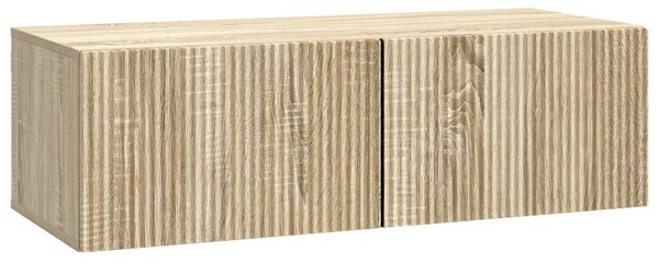Fali TV szekrény Sonoma Tölgy 98 x 41 x 30 cm Szerelt Fa