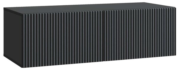 Fali TV szekrény Fekete 98 x 41 x 30 cm Szerelt Fa