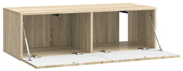 Fali TV szekrény Sonoma Tölgy 98 x 41 x 30 cm Szerelt Fa