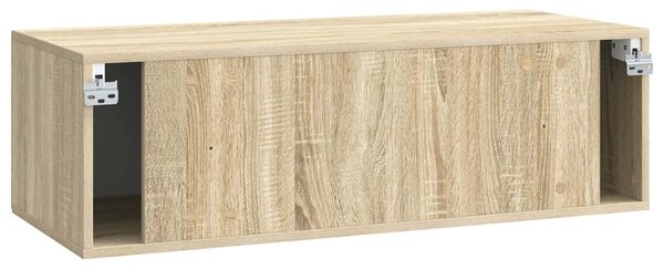 Fali TV szekrény Sonoma Tölgy 98 x 41 x 30 cm Szerelt Fa