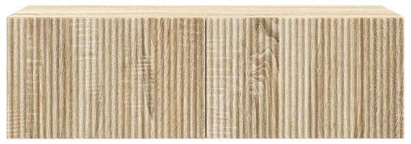 Fali TV szekrény Sonoma Tölgy 98 x 41 x 30 cm Szerelt Fa