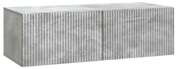 Fali TV szekrény Betonszürke 98 x 41 x 30 cm Szerelt Fa