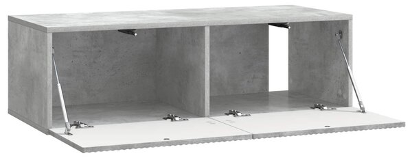 Fali TV szekrény Betonszürke 98 x 41 x 30 cm Szerelt Fa