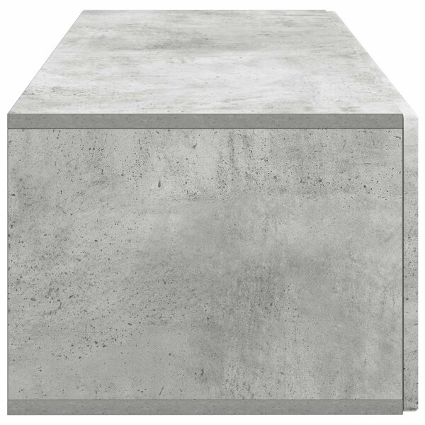 Fali TV szekrény Betonszürke 98 x 41 x 30 cm Szerelt Fa