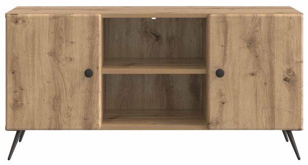 TV szekrény 102 x 34,5 x 50 cm Kézműves Tölgy Szerelt Fa