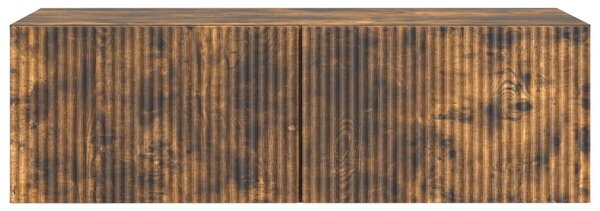 Fali TV szekrény Füstös Tölgy 98 x 41 x 30 cm Szerelt Fa