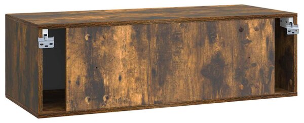 Fali TV szekrény Füstös Tölgy 98 x 41 x 30 cm Szerelt Fa