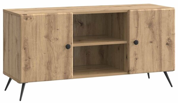 TV szekrény 102 x 34,5 x 50 cm Kézműves Tölgy Szerelt Fa