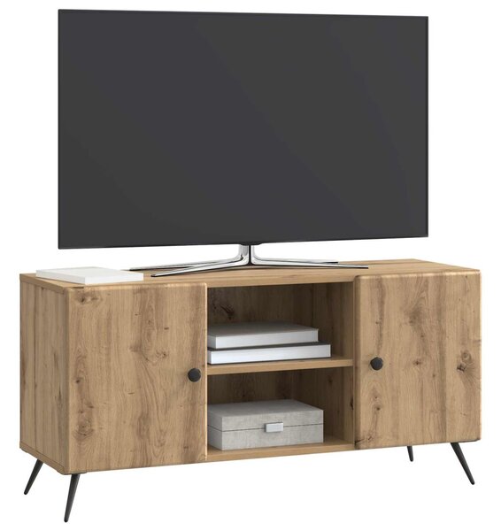 TV szekrény 102 x 34,5 x 50 cm Kézműves Tölgy Szerelt Fa