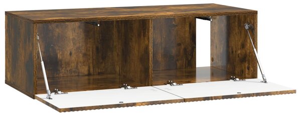 Fali TV szekrény Füstös Tölgy 98 x 41 x 30 cm Szerelt Fa