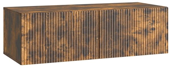 Fali TV szekrény Füstös Tölgy 98 x 41 x 30 cm Szerelt Fa