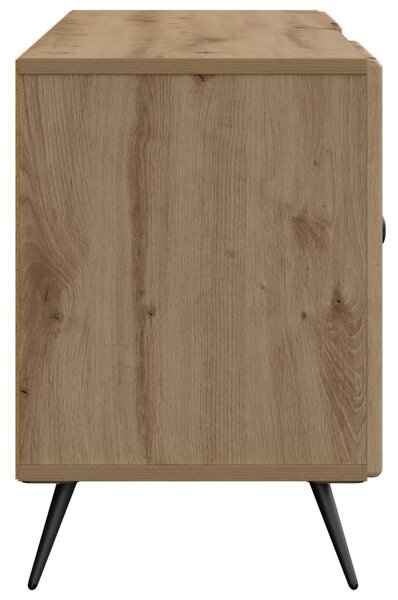 TV szekrény 102 x 34,5 x 50 cm Kézműves Tölgy Szerelt Fa