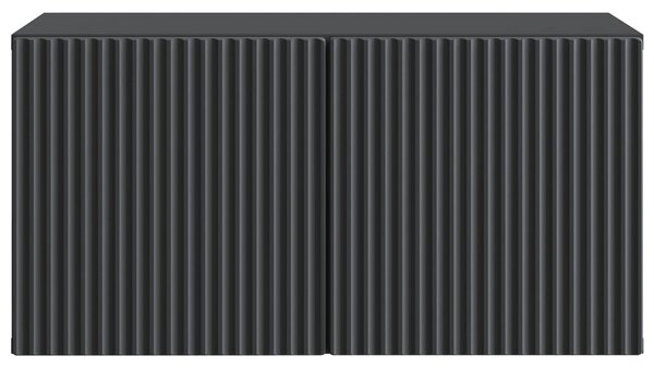 Fali TV szekrény Fekete 59,5 x 31 x 30 cm Szerelt Fa