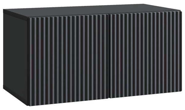 Fali TV szekrény Fekete 59,5 x 31 x 30 cm Szerelt Fa