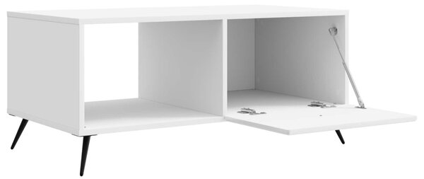 Dohányzóasztal Magasfényű Fehér 90 x 50 x 40 cm Szerelt Fa