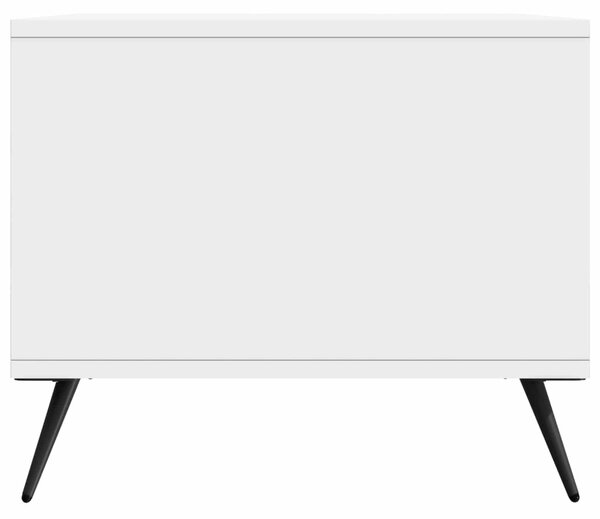Dohányzóasztal Magasfényű Fehér 90 x 50 x 40 cm Szerelt Fa