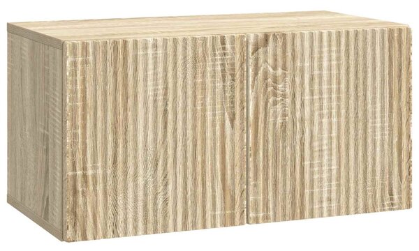 Fali TV szekrény Sonoma Tölgy 59,5 x 31 x 30 cm Szerelt Fa