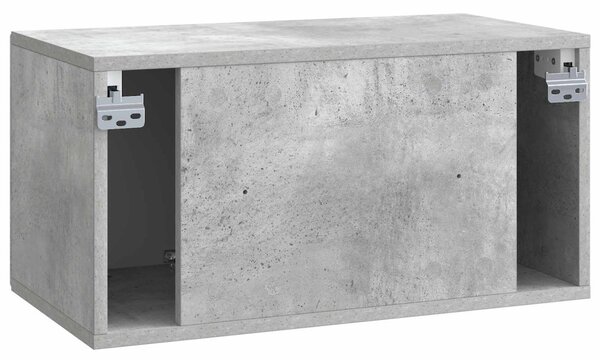 Fali TV szekrény Betonszürke 59,5 x 31 x 30 cm Szerelt Fa