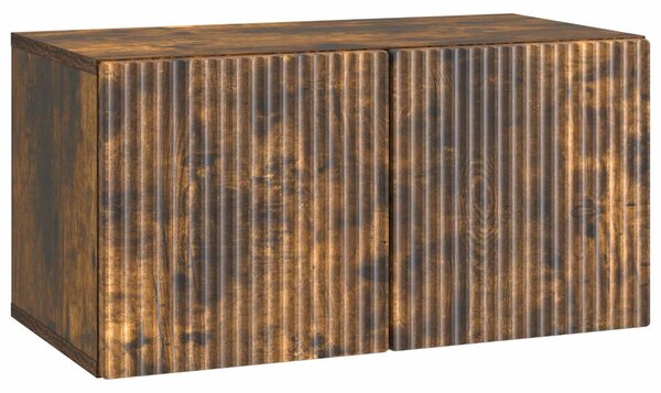 Fali TV szekrény Füstös Tölgy 59,5 x 31 x 30 cm Szerelt Fa