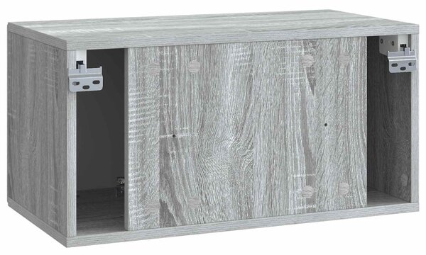 Fali TV szekrény Szürke Sonoma 59,5 x 31 x 30 cm Szerelt Fa