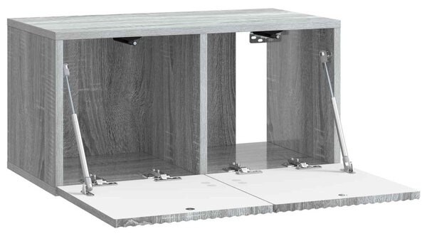 Fali TV szekrény Szürke Sonoma 59,5 x 31 x 30 cm Szerelt Fa