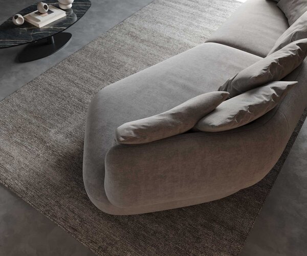 DELIFE Kanapé Roya 320x140 cm mikroszálas szürke