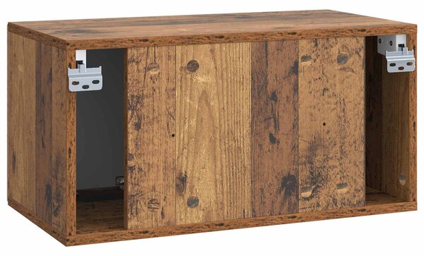 Fali TV szekrény Antik Fa 59,5 x 31 x 30 cm Szerelt Fa