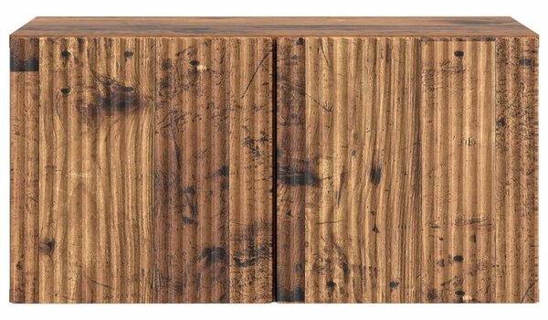 Fali TV szekrény Antik Fa 59,5 x 31 x 30 cm Szerelt Fa