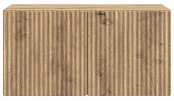 Fali TV szekrény Kézműves Tölgy 59,5 x 31 x 30 cm Szerelt Fa