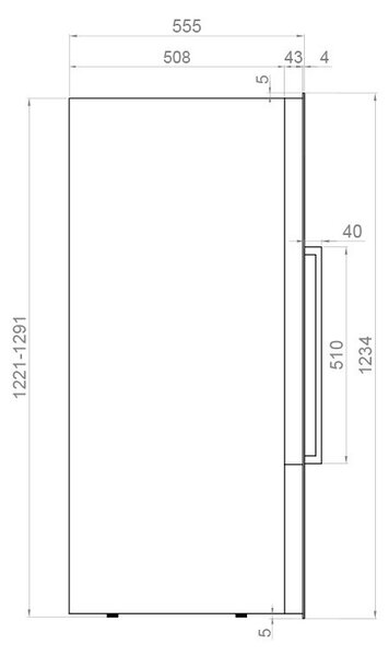 Pando PVMAV 124-65CRL borhűtő - beépíthető, inox, balos