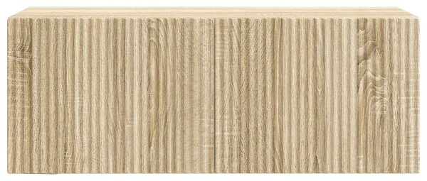 Fali TV szekrény Sonoma Tölgy 78,5 x 31 x 30 cm Szerelt Fa