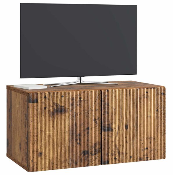Fali TV szekrény Antik Fa 59,5 x 31 x 30 cm Szerelt Fa