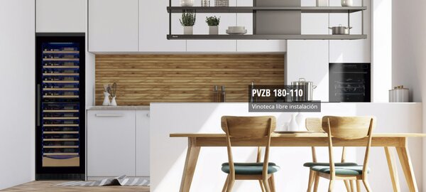 Pando PVZB 180-110CRL borhűtő, pult alá szerelhető, fekete, balos