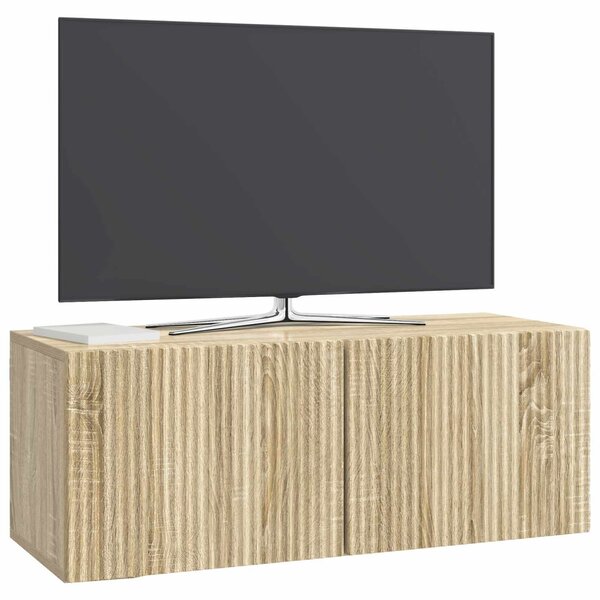 Fali TV szekrény Sonoma Tölgy 78,5 x 31 x 30 cm Szerelt Fa