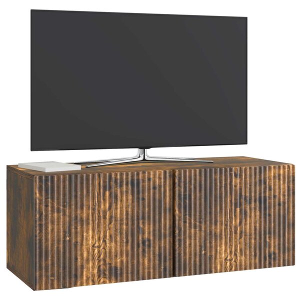 Fali TV szekrény Füstös Tölgy 78,5 x 31 x 30 cm Szerelt Fa