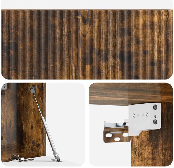 Fali TV szekrény Füstös Tölgy 78,5 x 31 x 30 cm Szerelt Fa