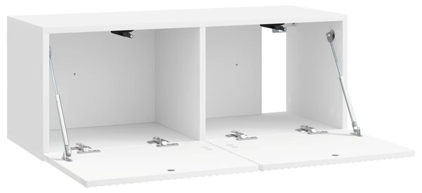 Fali TV szekrény Magasfényű Fehér 78,5 x 31 x 30 cm Szerelt Fa