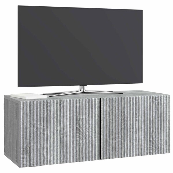 Fali TV szekrény Szürke Sonoma 78,5 x 31 x 30 cm Szerelt Fa