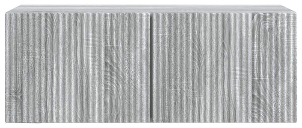 Fali TV szekrény Szürke Sonoma 78,5 x 31 x 30 cm Szerelt Fa