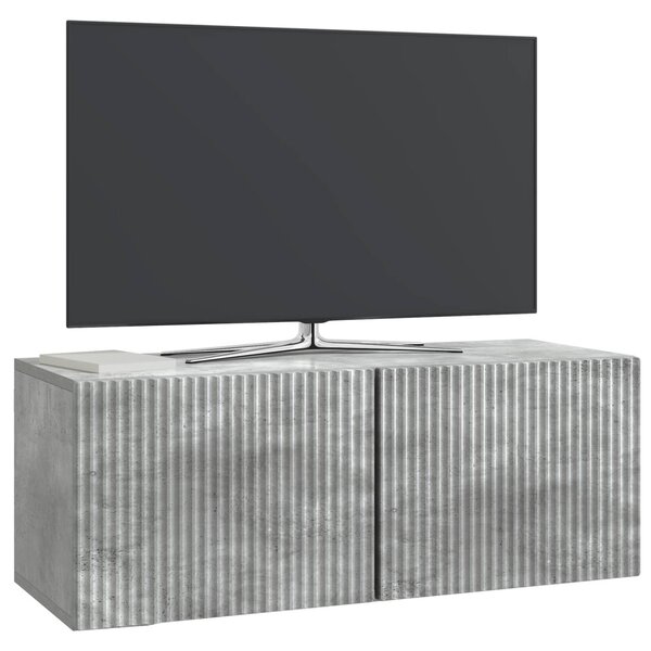 Fali TV szekrény Betonszürke 78,5 x 31 x 30 cm Szerelt Fa