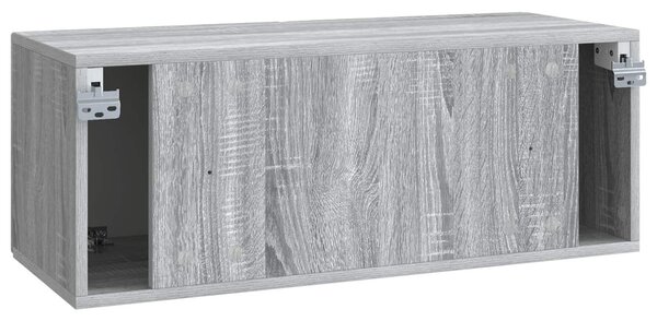 Fali TV szekrény Szürke Sonoma 78,5 x 31 x 30 cm Szerelt Fa