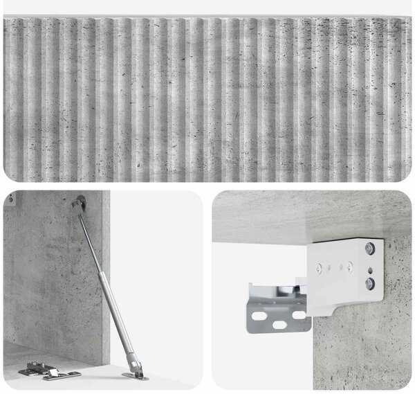Fali TV szekrény Betonszürke 78,5 x 31 x 30 cm Szerelt Fa