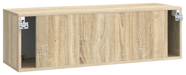 Fali TV szekrény Sonoma Tölgy 98 x 31 x 30 cm Szerelt Fa