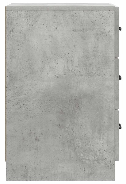 Éjjeliszekrény fiókkal Betonszürke 43 x 41 x 63,5 cm Szerelt Fa