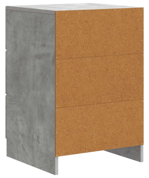 Éjjeliszekrény fiókkal Betonszürke 43 x 41 x 63,5 cm Szerelt Fa