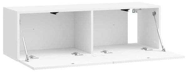 Fali TV szekrény Magasfényű Fehér 98 x 31 x 30 cm Szerelt Fa